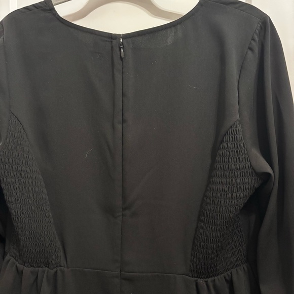 NWOT Old Navy Black Long Sleeve Dress sz L Bell Sleeve 3/4 - Picture 6 of 9